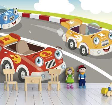 Disney cars world Grand Prix Children Wall Murals - TenStickers