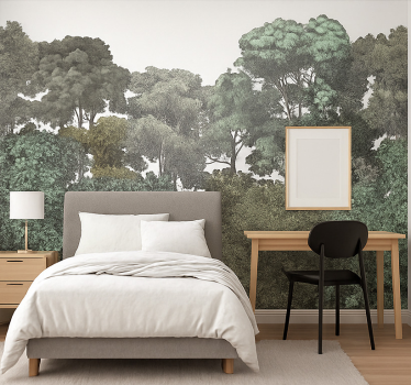 Elegant rainforest motif murals for teenage bedrooms - TenStickers