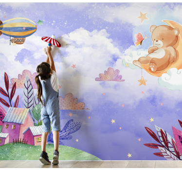 Magical land and air landscape wall mural - TenStickers