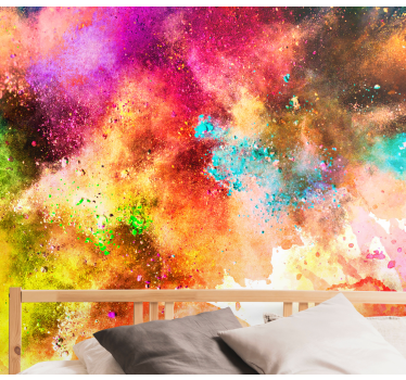 Multicolor art splash colors abstract mural - TenStickers