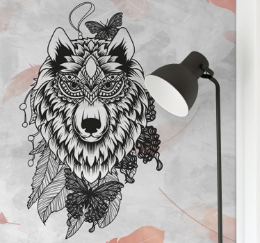 Murals for teenage bedrooms wolf art decor - TenStickers
