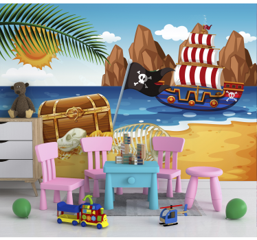 Pirate treasure Children´s Wall Murals - TenStickers