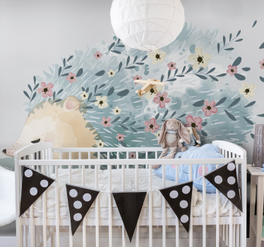 Porcupine art Bedroom Murals - TenStickers