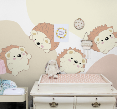 Porcupine pattern Bedroom Murals - TenStickers