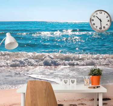 Sea wall mural beachside serenity - TenStickers
