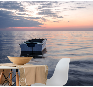 Sea wall mural tranquil aquatic landscape - TenStickers