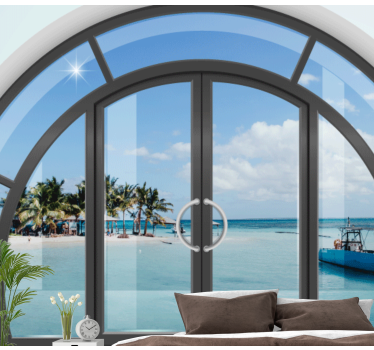 Sea wall mural tropical ocean scene - TenStickers
