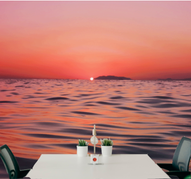Sea wall mural twilight above the sea - TenStickers