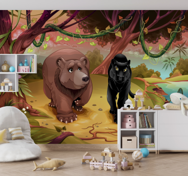Wall mural animals in the jungle - TenStickers