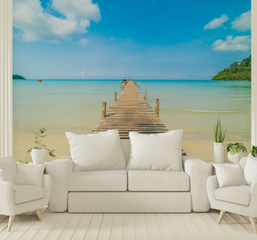 Wall mural beach hallway to the sea wall mural - TenStickers