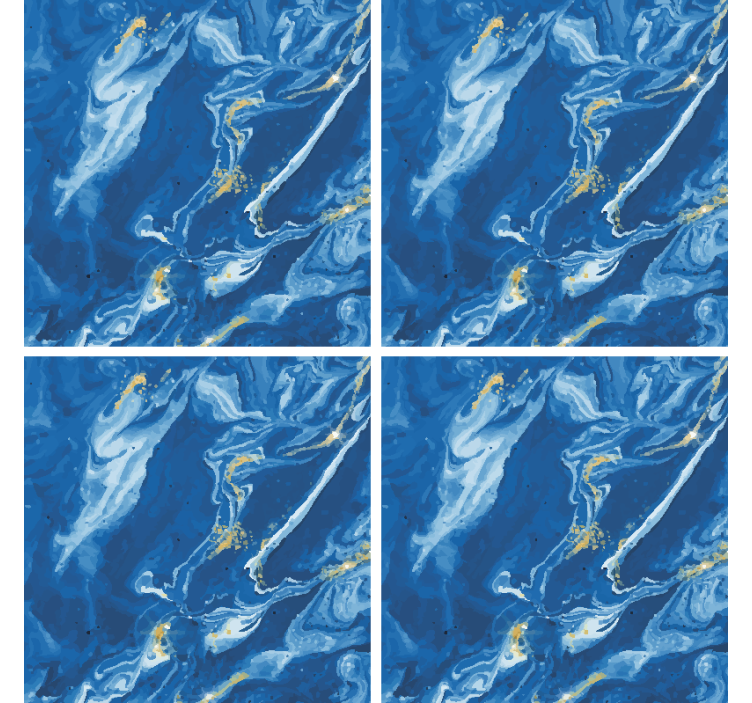 Texture coaster swirled blue marble - TenStickers
