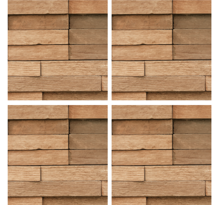 Abstract wood drink coaster - TenStickers