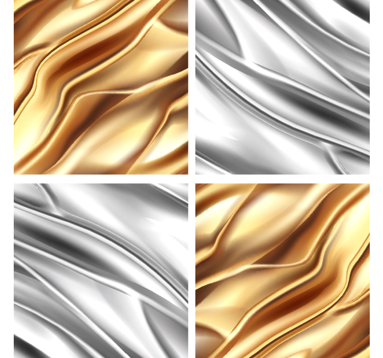Texture coaster lustrous metallic waves - TenStickers