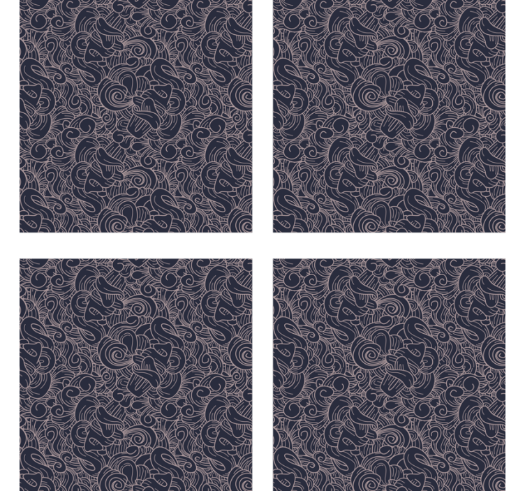 Texture coaster with detailed abstract design - TenStickers