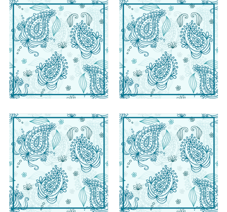 Floral print motif texture coaster - TenStickers