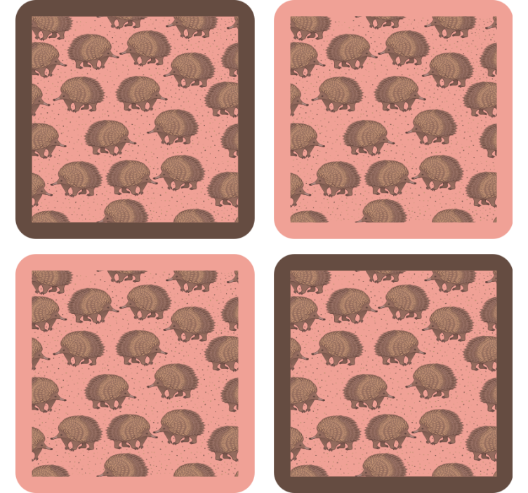 Geek coasters hedgehog pattern design - TenStickers