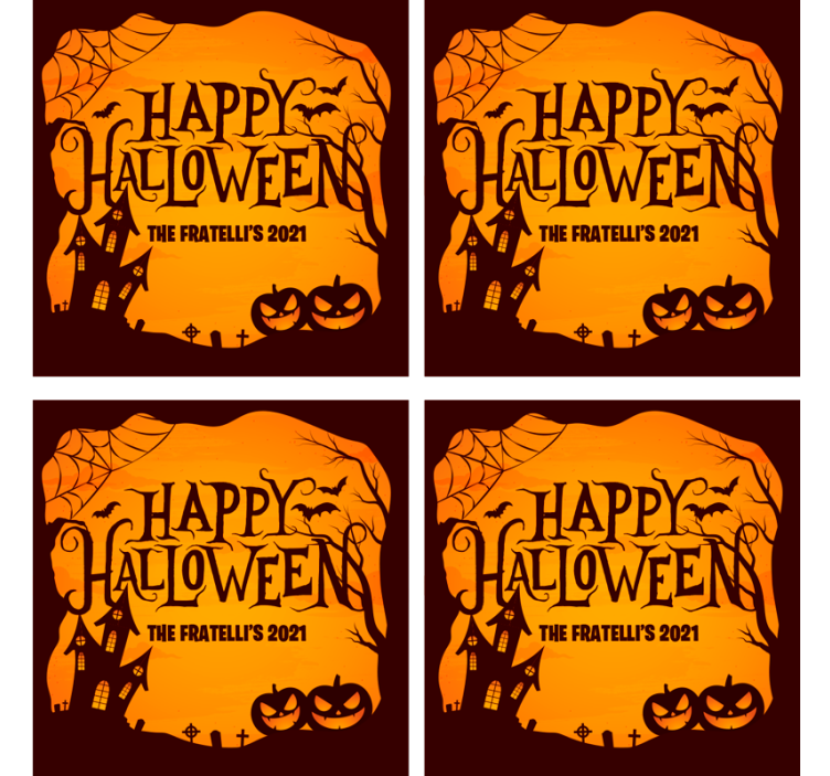 Halloween coasters for a spooky halloween party - TenStickers