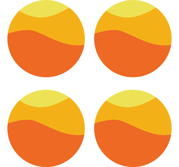 Texture coaster wavy colorful layers - TenStickers