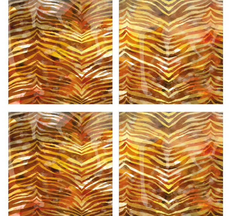 Zebra Patterned Surface texture coaster - TenStickers