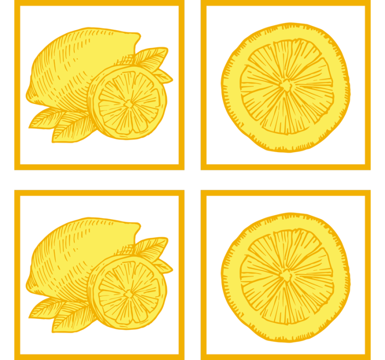 Texture coaster citrus fruit designs - TenStickers