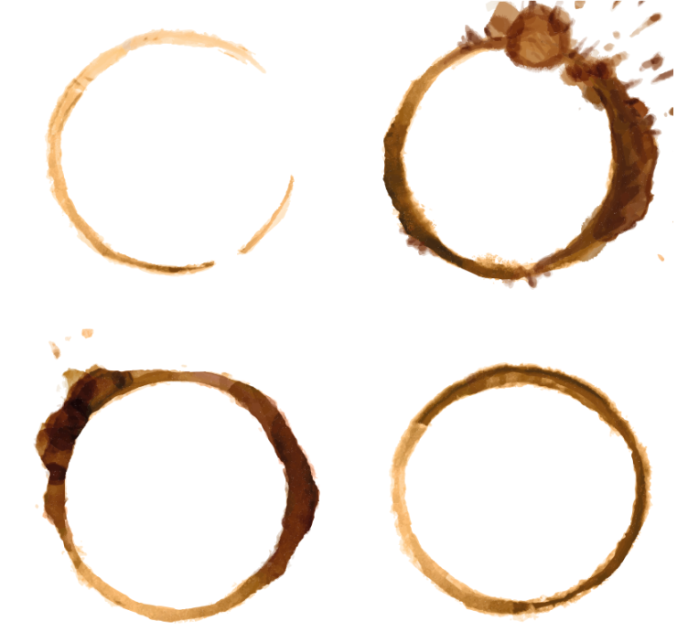 Texture coaster with coffee stain patterns - TenStickers