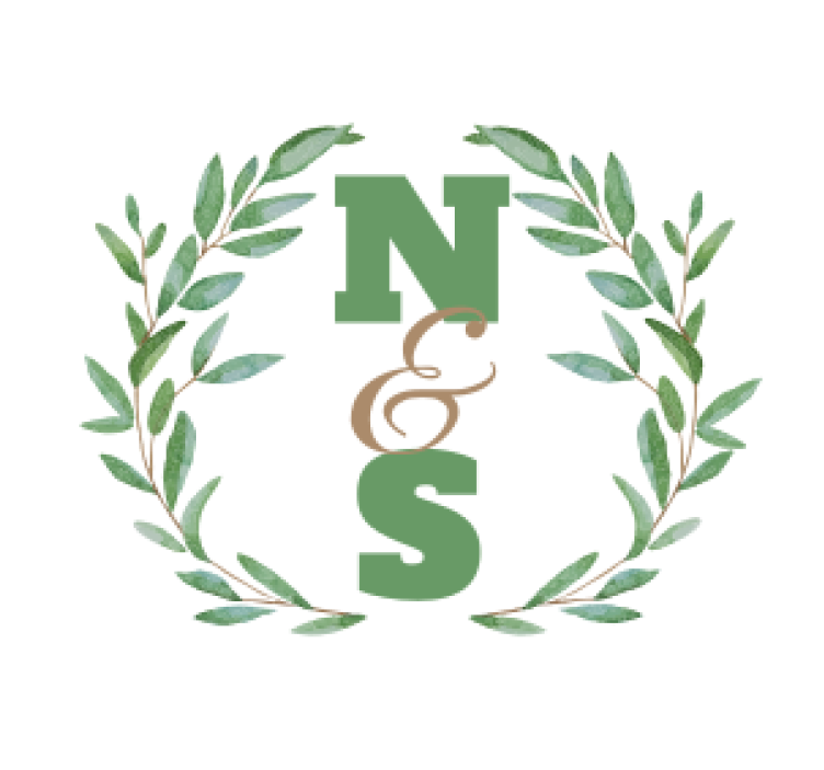 Customisable coasters initials in leaf wreath - TenStickers