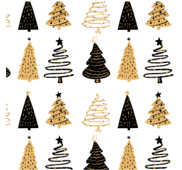 Christmas coasters with stylish tree design - TenStickers