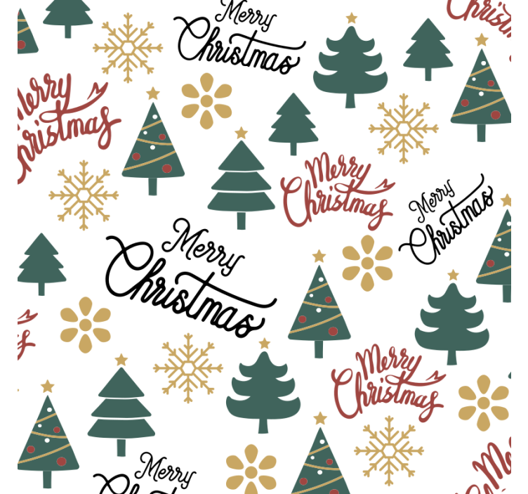 Christmas coasters merry christmas trees - TenStickers