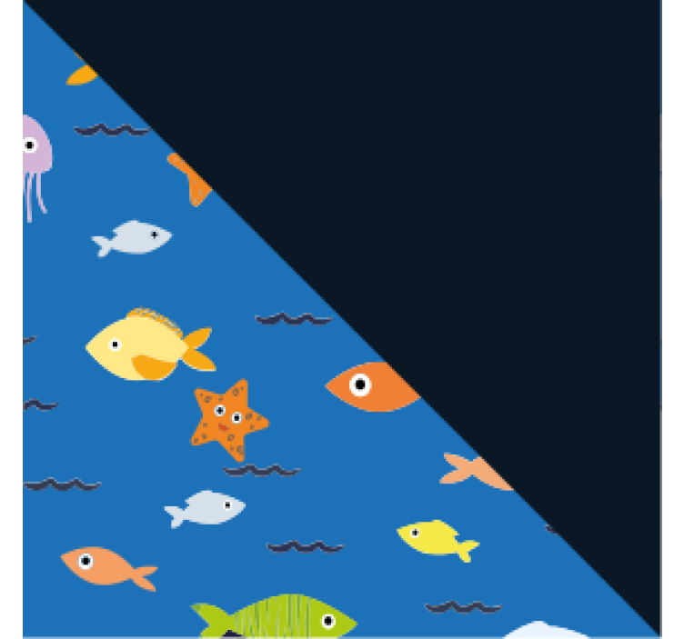 Modern coasters colorful underwater scene - TenStickers