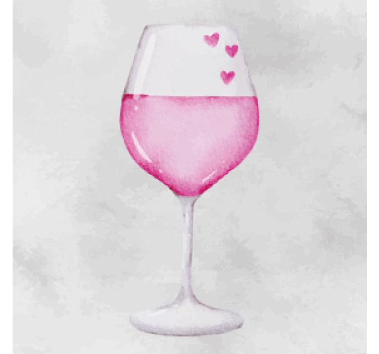 Customisable coasters heart adorned glass - TenStickers