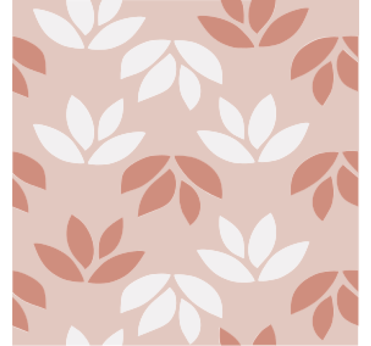 Texture coaster with leaf pattern design - TenStickers