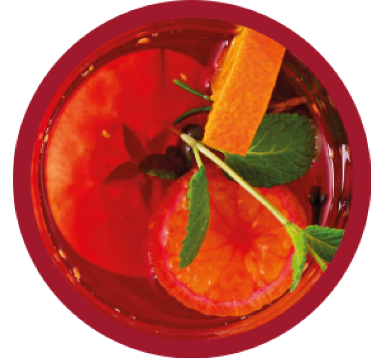 Fruity citrus beverage beer mats - TenStickers