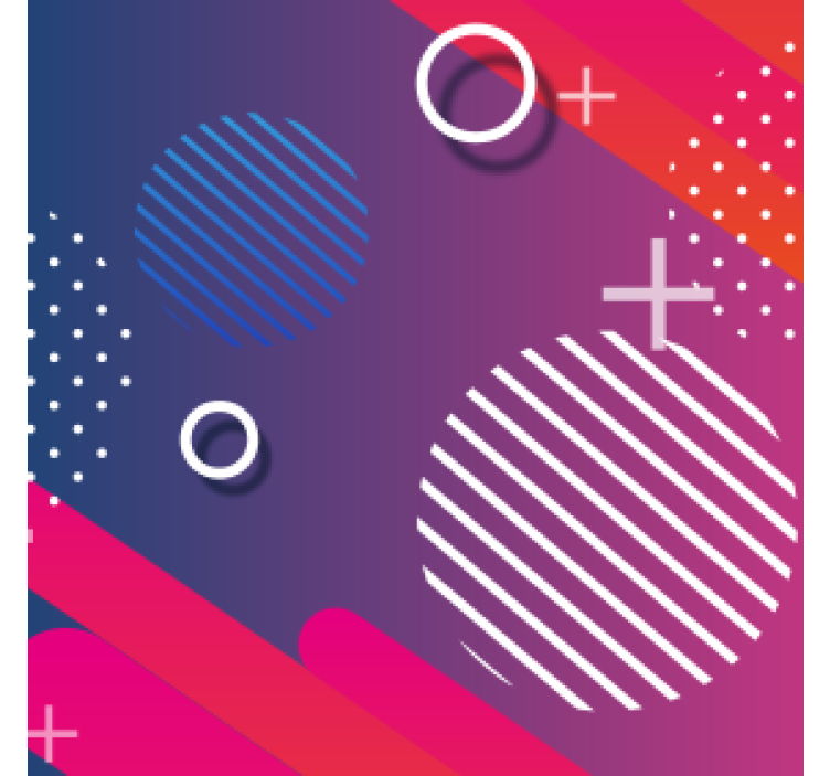 Texture coaster with circular geometric pattern - TenStickers