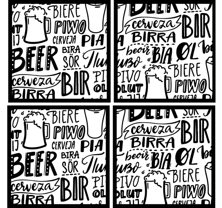 Diverse beer terminology beer mats - TenStickers