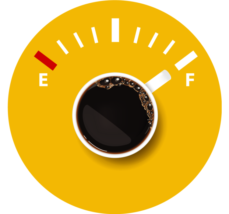 Customisable coasters with coffee level gauge - TenStickers