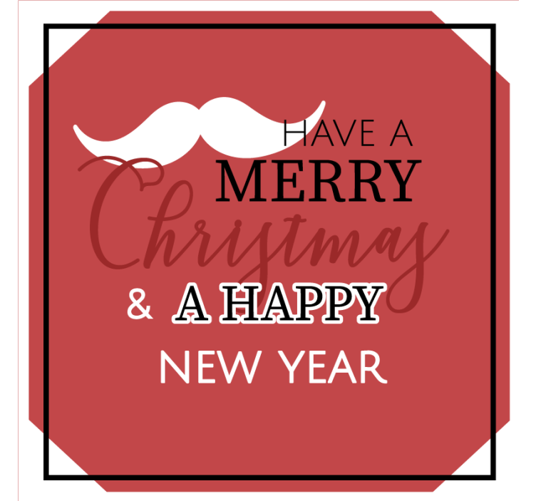 Christmas coasters joyful holiday greetings - TenStickers