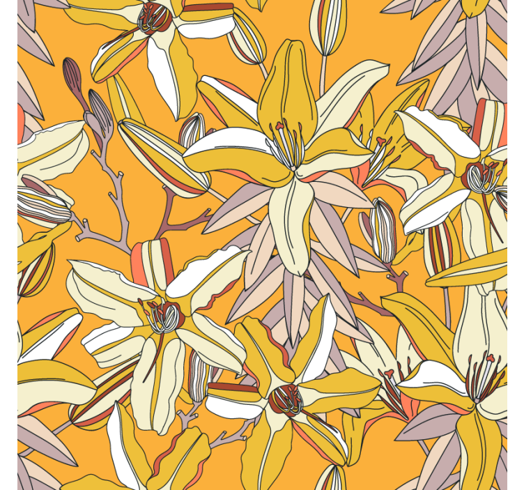 Beer mats with lively floral design - TenStickers