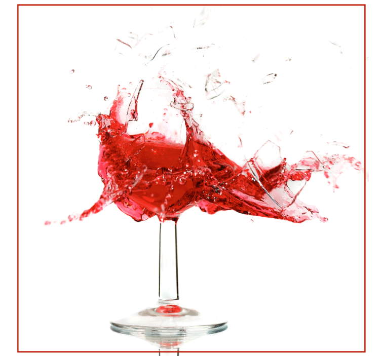 Beer mats for splashing red drinks - TenStickers