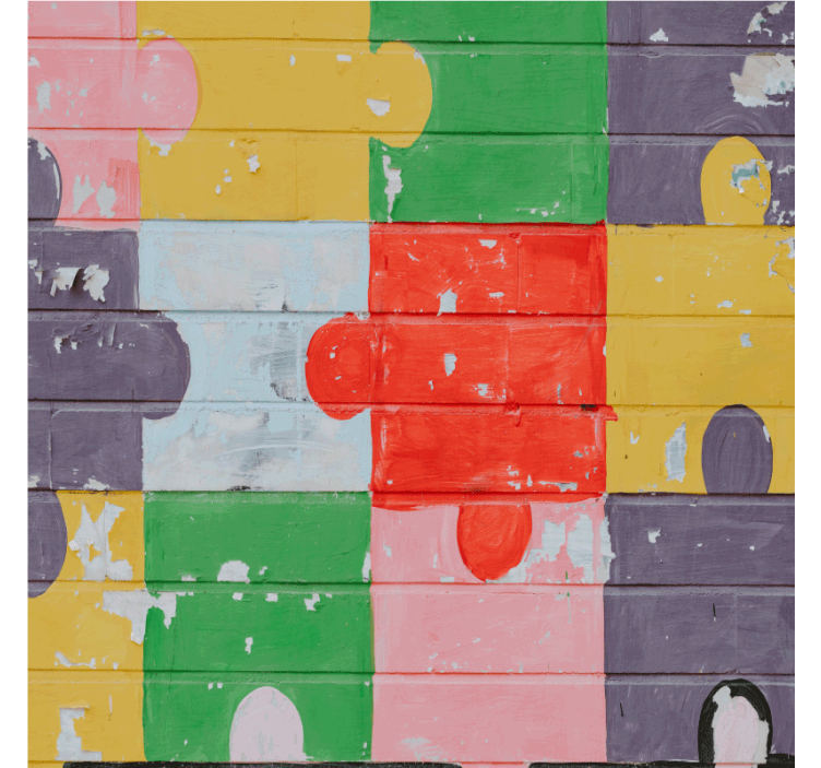 Geek coasters colorful puzzle design - TenStickers