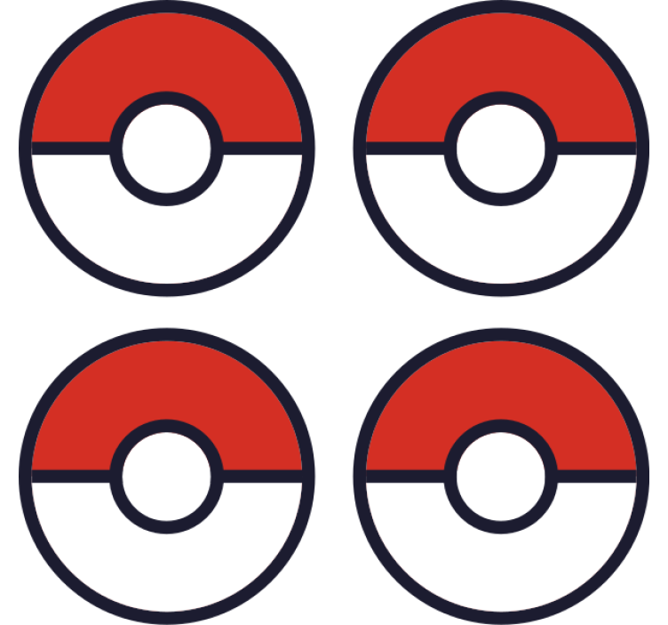 Pokemon ball geek coasters - TenStickers