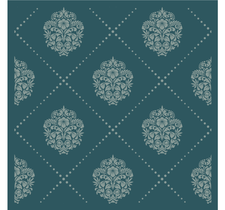 Texture coaster with elegant floral design - TenStickers