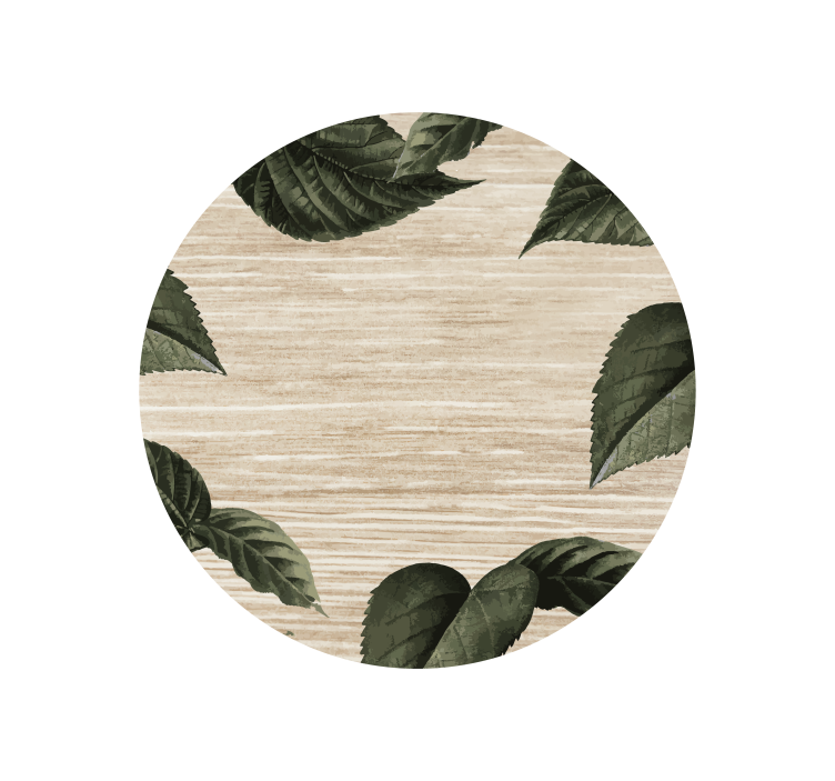 Texture coaster with nature-inspired leaf design - TenStickers