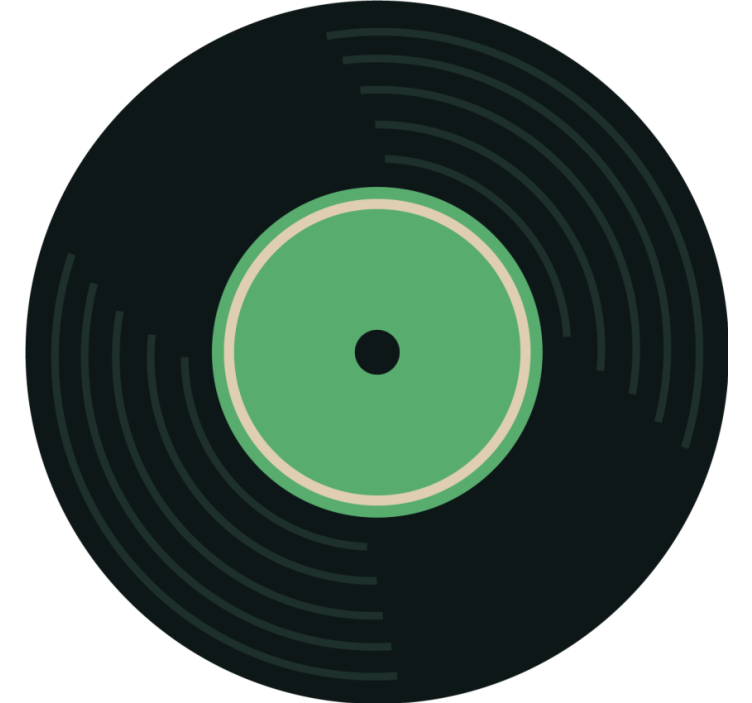 Double color disc player design vintage coasters - TenStickers