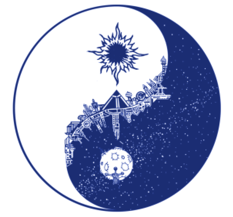 Beer mats celestial cosmic scene - TenStickers