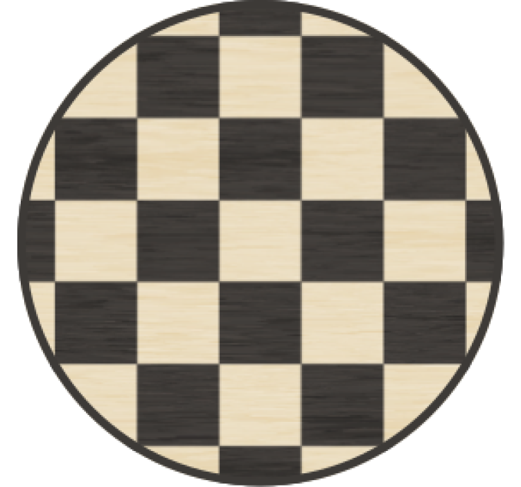 Beer mats with circular checkerboard pattern - TenStickers