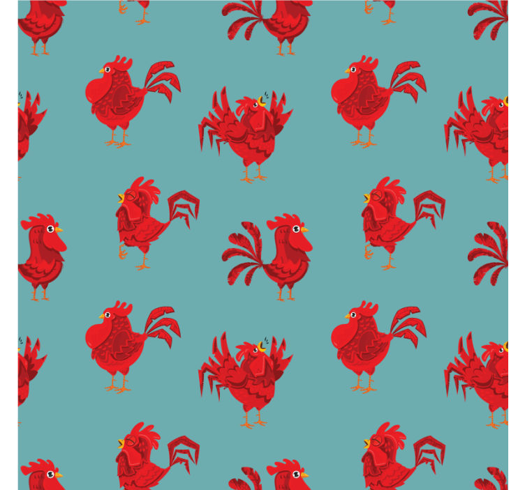 Geek coasters vibrant rooster design - TenStickers