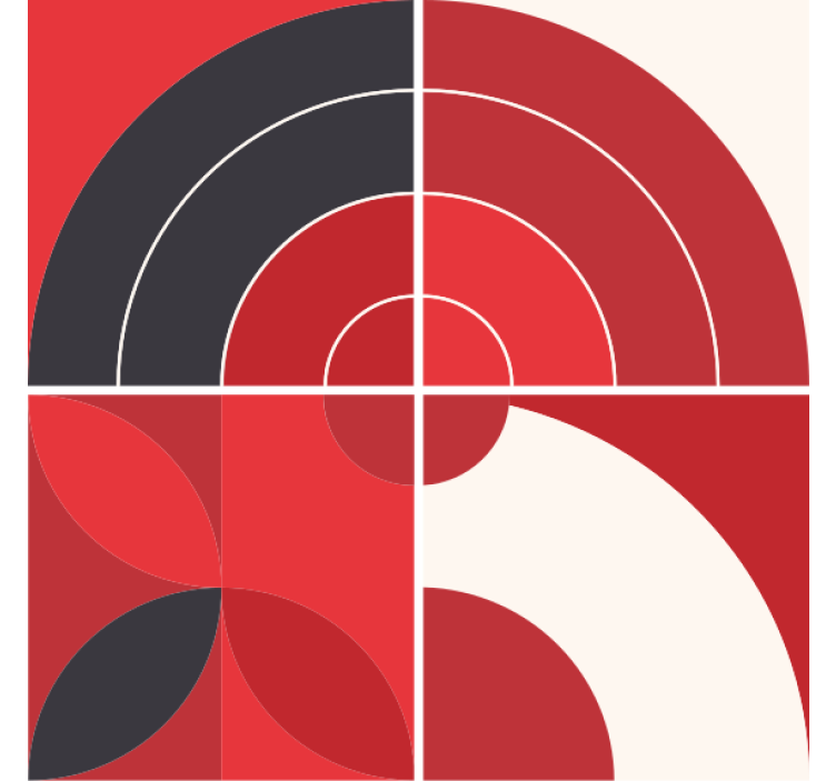 Texture coaster with geometric color designs - TenStickers