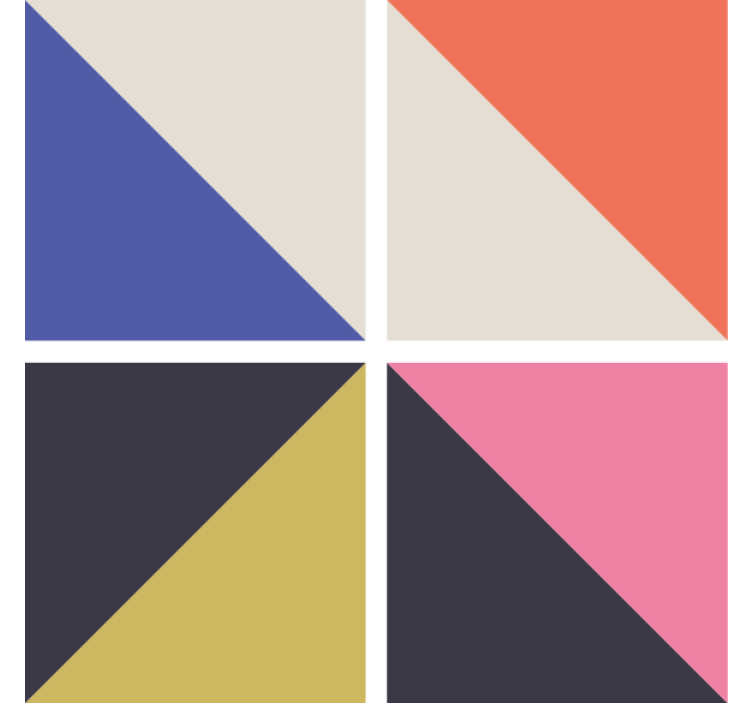 Geometric Multicolor Angles texture coaster - TenStickers