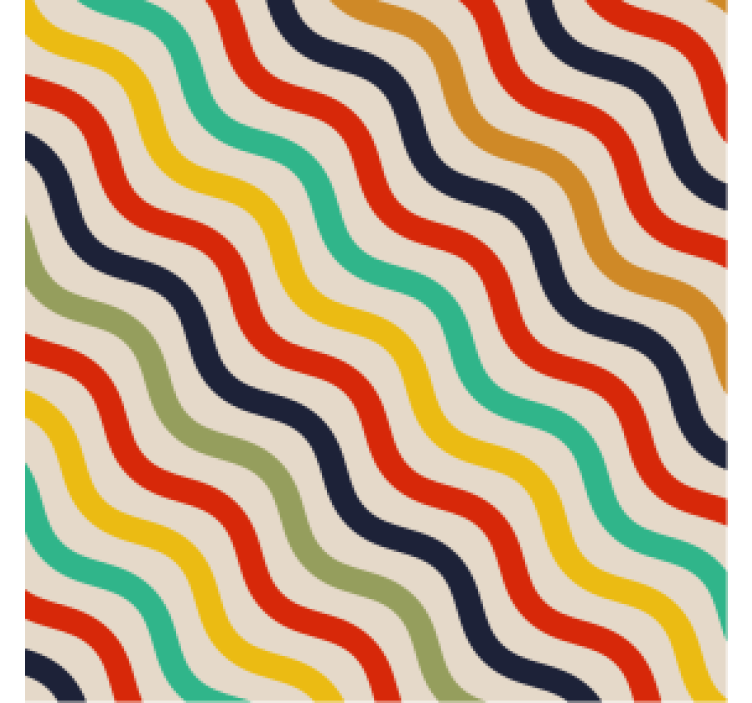 Texture coaster colorful wavy design - TenStickers