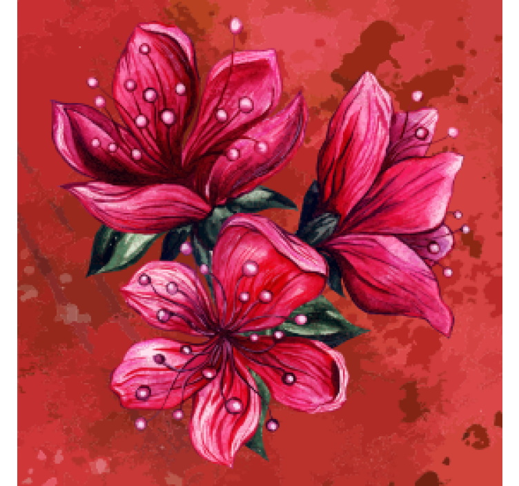 Beer mats vibrant floral design - TenStickers